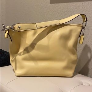 NWOT. Coach 13094 Sarah Bag in canary yellow.